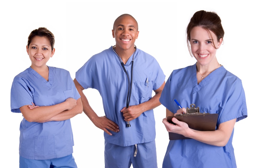 old man with nurse assisted with walker