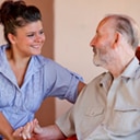 elder with nurse