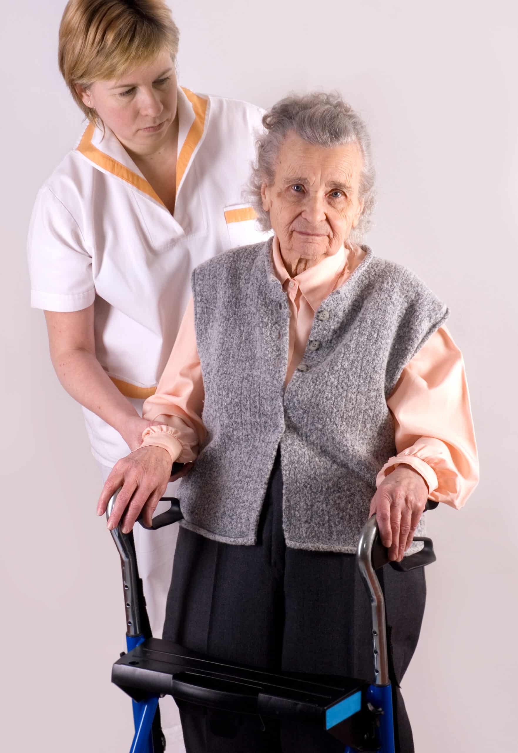 Caregiver and elderly woman