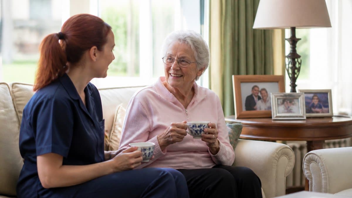 Infographic process showing the compassionate support and services included in respite care for older adults